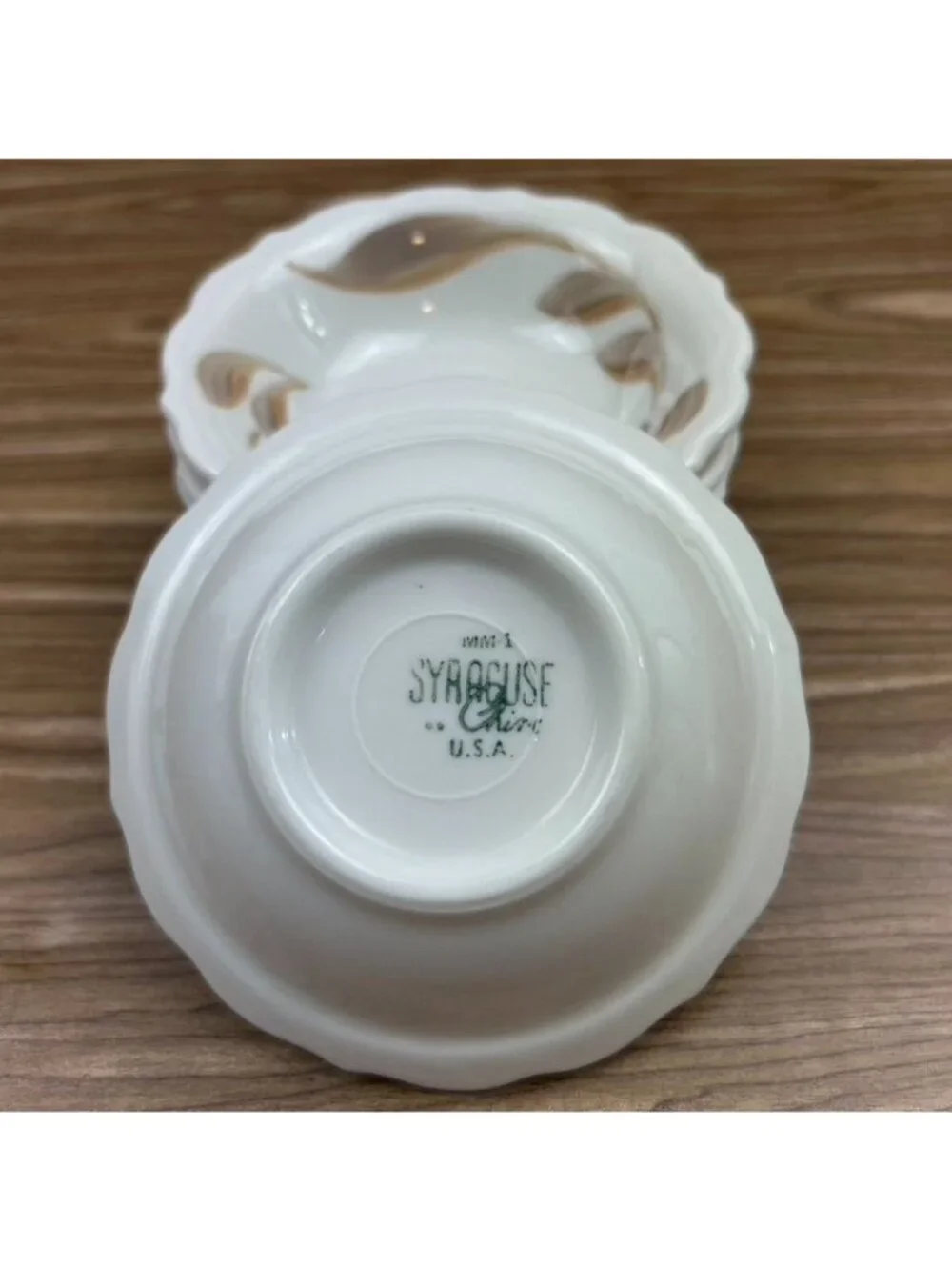 VTG Syracuse China 4 Berry Sauce Bowls Dish Restaurant Ware Autumn Leaves USA
